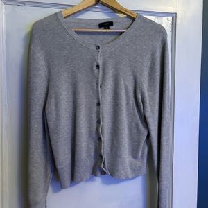 JCrew Grey cardigan sweater Size XL.